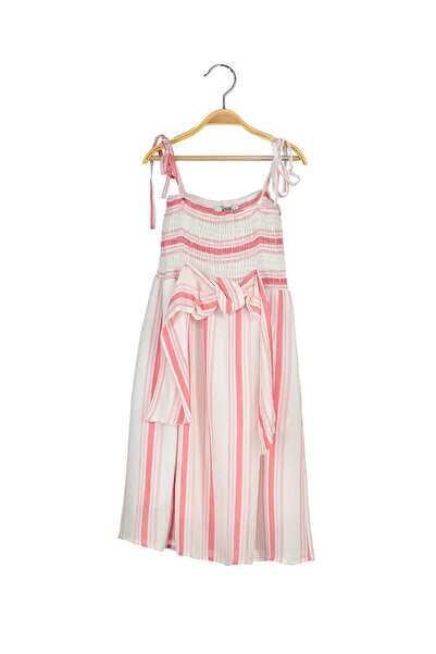 Pitti Нова червона смугаста сукня для дівчинки 9502