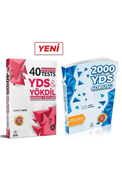 Akın Dil Eğitimi Yds Yökdil 40 Advanced Deneme Testleri Ve 2000 Yds Sorusu 2021 Güncellenmiş Set (2 Kitap)