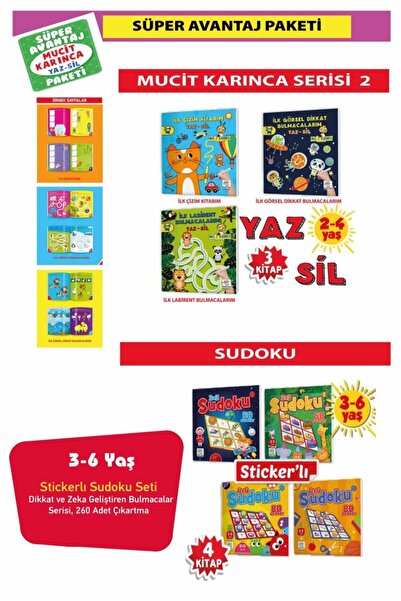 yükselen zeka Mucit Karınca-2 Ve 3-6 Yaş Sudoku Süper Avantaj Paketi