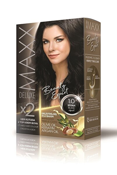 MAXX DELUXE Beauty Expert Zeytinyağı+keratin+argan Birleşimi 1.0 Siyah Set Boya