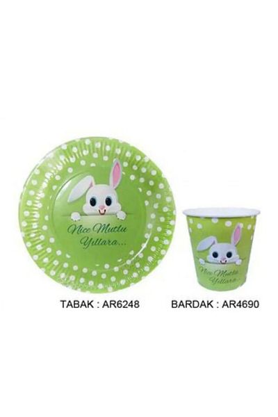 Hayaller Dükkanı 23cm Cardboard Rabbit Picture Plate - P8-