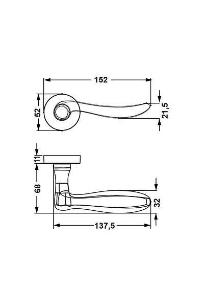 Hafele Troy Antique Bronze Handle Set - Room Door Type (CB)