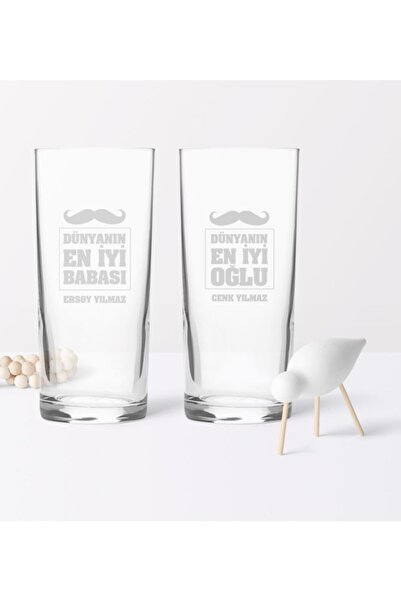 Bk Gift Babalar Gününe Özel Ikili Baba Oğul Rakı Bardağı Seti - 5