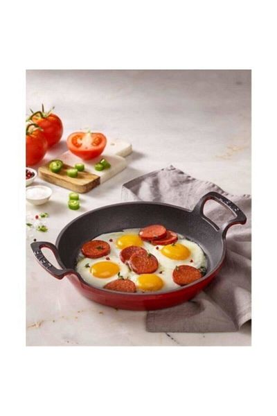 Lava 20 cm Red Cast Round Sahan - Sahan R