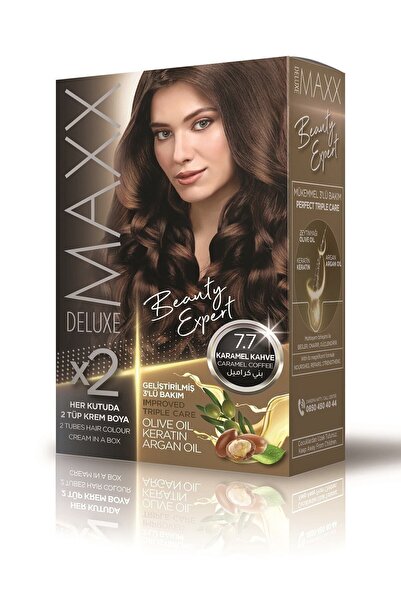 MAXX DELUXE Beauty Expert Zeytinyağı+keratin+argan Birleşimi 7.7 Karamel Kahv...