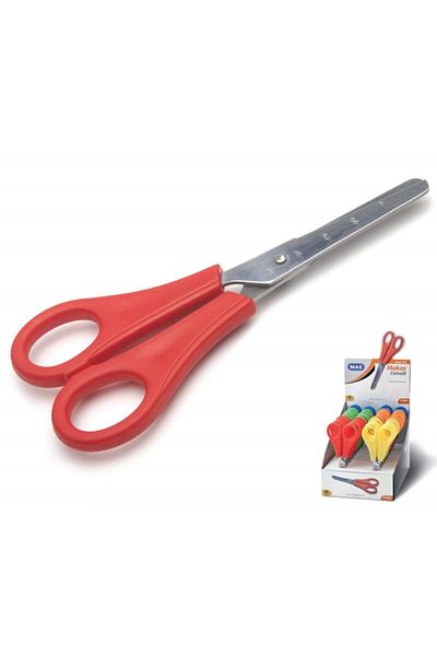 Mas Ruled Student Scissors 12 Cm 2 Pieces Mixed Colors