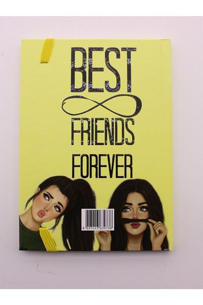 Deco Elit دفتر ملاحظات بغطاء صلب منقط من Best Friend، مطاطي