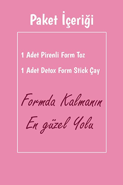 Mindivan 2'li Form Bitki Çayı Paketi Pirenli Toz Ve Stick Çay