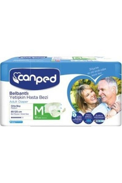Canped 30 Pack Medium Medium Patient Diapers - Waistband