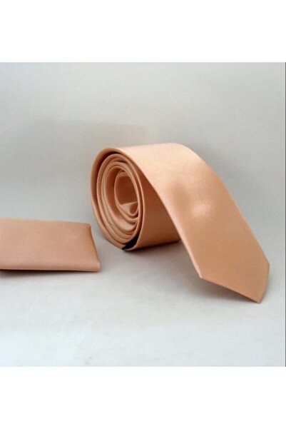 MaviMoure Erkek Pembe Mendilli Kravat