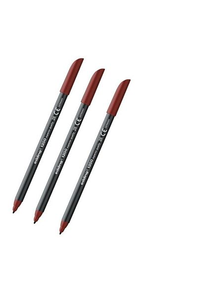 Edding 1200 Graphic PenDark Red 3 Pieces