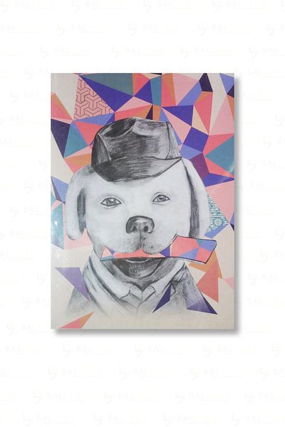 BAL SANAT Unik Design A4 100 Gr.120yp. Stitched Notebook Dog