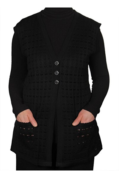 Nacar Anne Merserize Kadın Yelek(örgü Deseni Farklılık Gösterebilir )