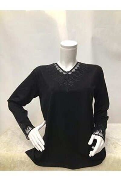 Nacar Yeni Sezon Anne Taşlı Penye Bluzanne Penye ( Yaka Deseni Farklılık Göst...