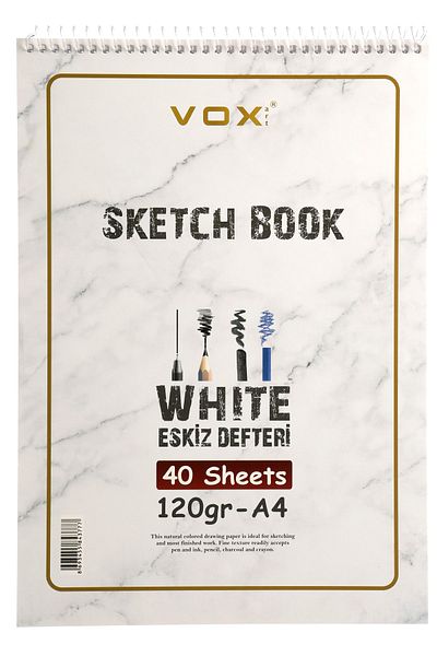 Vox Art Caiet de desen pentru schițe A 4 40 coli 120 gr