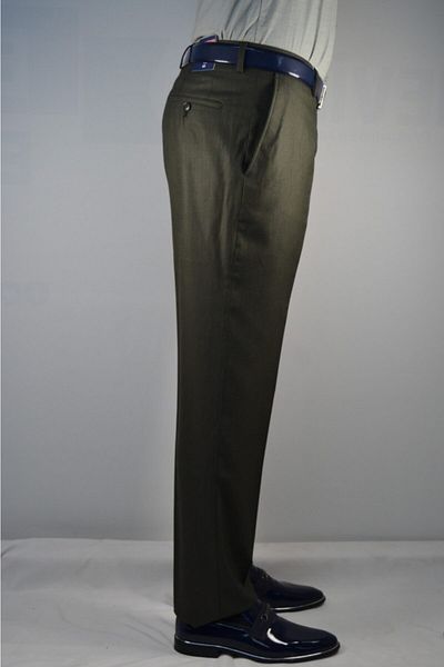 Bomonti Ανδρικό παντελόνι από εύκαμπτο ύφασμα Khaki Classic Battal