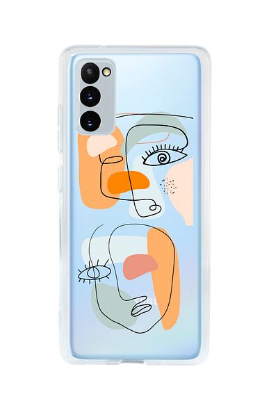 mooodcase حافظة سيليكون شفافة ممتازة متوافقة مع هاتف Samsung S20 Fe مع نمط فني ملون