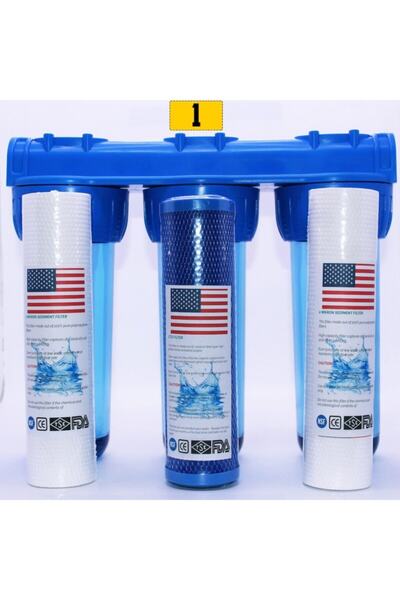 Aquatime Daire Girişi Su Arıtma Cihazı 3lü Housing Ve Filtresi