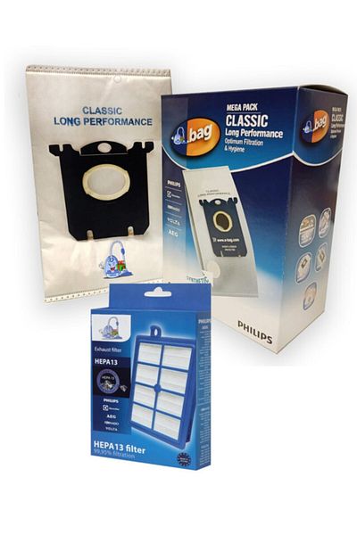 Popüler كيس غبار إلكترولوكس Ergospace 2253 Xxl Mega - 12 عبوة فلتر Hepa