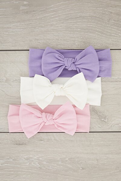 Babygiz Χειροποίητο μαλακό παπιγιόν φυσικό 100% βαμβάκι χτενισμένο βαμβάκι 3 τεμαχίων παιδικό σετ μπαντάνας για κορίτσια