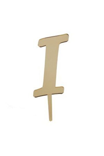 parti sürprizi حرف I زجاج شبكي ذهبي عاكس 7 سم