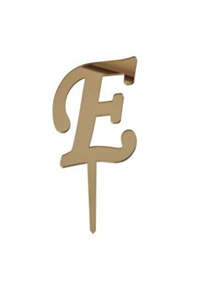 parti sürprizi حرف E زجاج شبكي ذهبي عاكس 7 سم