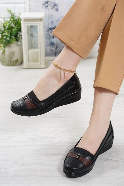 YADE MODA Дамски черни ортопедични обувки за майка
