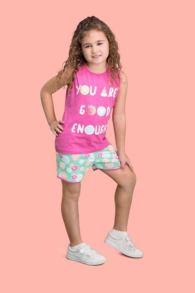 ROLY POLY Summer Fruits Fuchsia Girls' Shorts Set