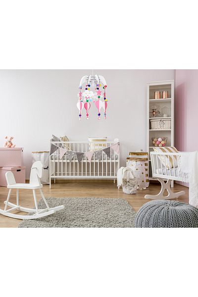 Mingitav Otto Dream Light Pink Kids and Baby Room Chandelier Decorative