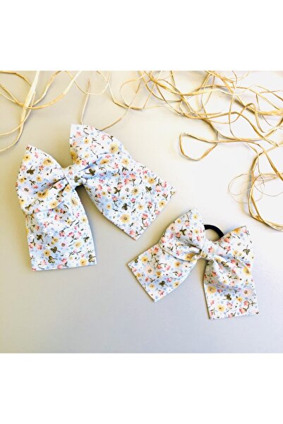 seyranat Set de agrafe de păr combinat pentru mamă și fiică, cu flori verde a...