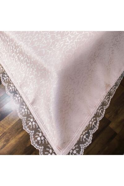 ButikEvim مفرش طاولة من الدانتيل الفرنسي الوردي