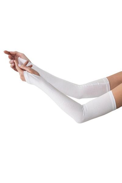kuayscarfs - Women's Hijab Sleeves White Finger Snap