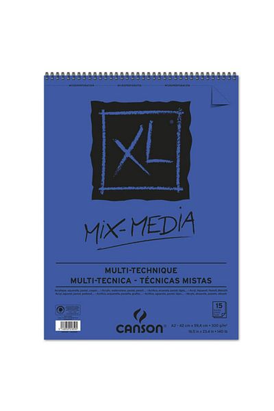 Canson A5 300 Gr - Multi-Purpose Block, Spp Canxl Mix Media, 15 Pages