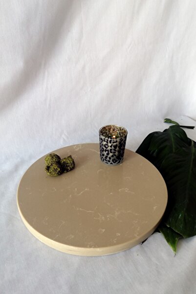 PeraMarble Caramel Quartz Servis Tabağı