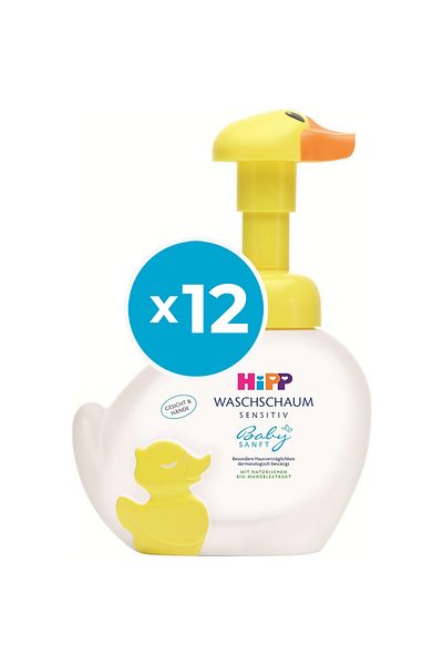 Hipp Babysanft Baby Hand Washing Foam - 250ml, Set of 12 with Pump