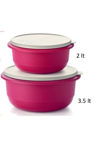 Tupperware 2-Piece Storage Container Fuchsia