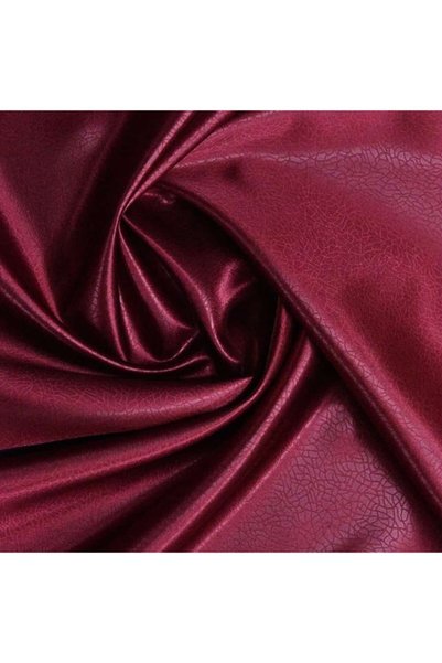 Generic Brand Leather Satin Fabric Claret Red