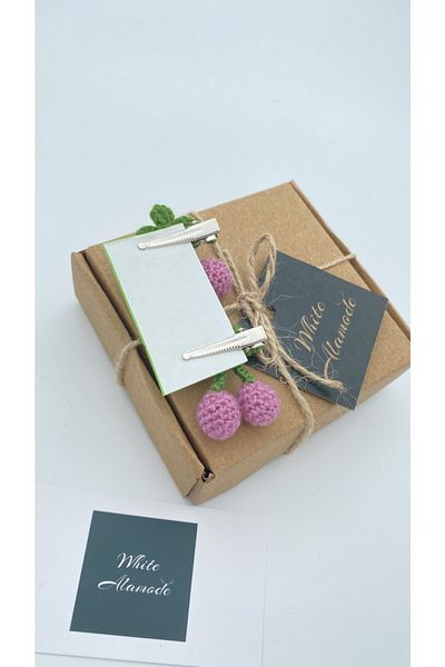 White Alamode Purple Cherry Kids Buckle