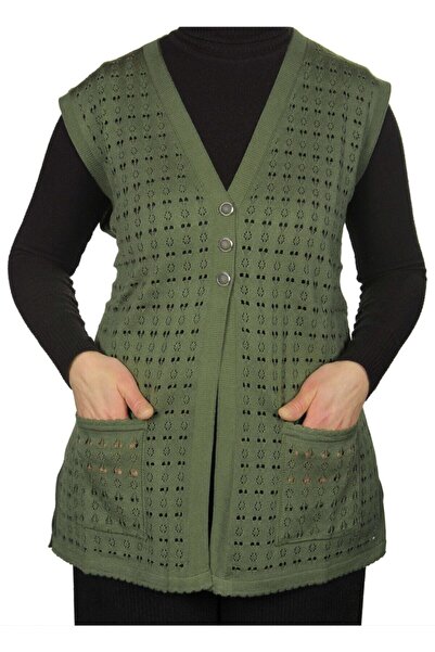 Nacar Anne Merserize Kadın Yelek(örgü Deseni Farklılık Gösterebilir )