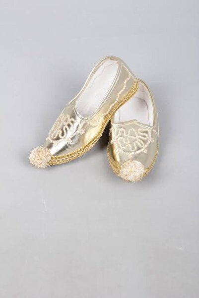 Nacar Erkek Altın Ponponlu Çarık