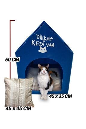 Pati Mama Kedi Evi Buyuk Boy 50x45x35 Cm Minderli 45x45 Cm Kedi Kulubesi Canlar Icin Sicak Yuva Fiyati Yorumlari Trendyol