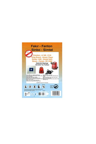 Universal Vestel Meltem A3500 - 20 Pieces Vacuum Cleaner Dust Bag Cloth