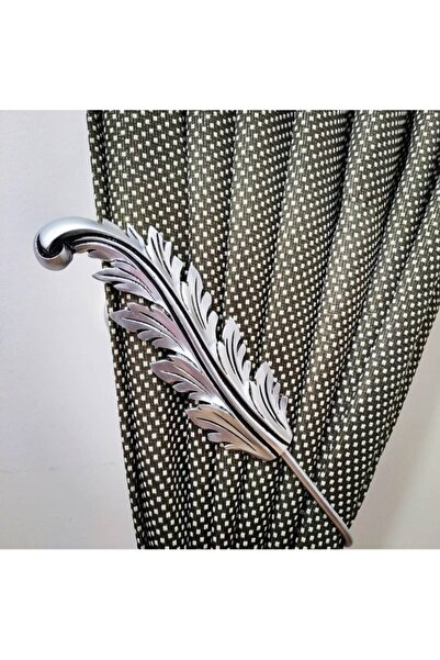 Çınar Aksesuar Fon Perde Yaprak U Kolbağı Aparatı Gümüş 2 adet 1 sağ 1 sol