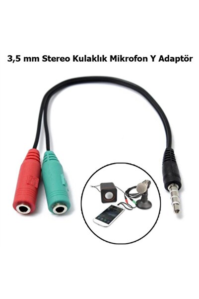 KLASİST Kulaklık Ses Mikrofon Ayırıcı Dönüştürücü Çoklayıcı Kablo 1 Erkek 2 D...