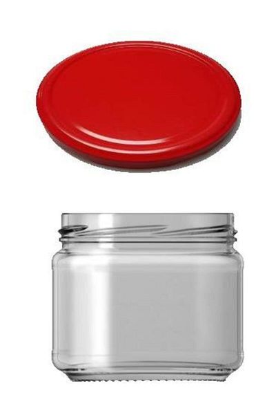 Paşabahçe Glass Jar 300 Cc Red Lid 6 Pieces Magnolia