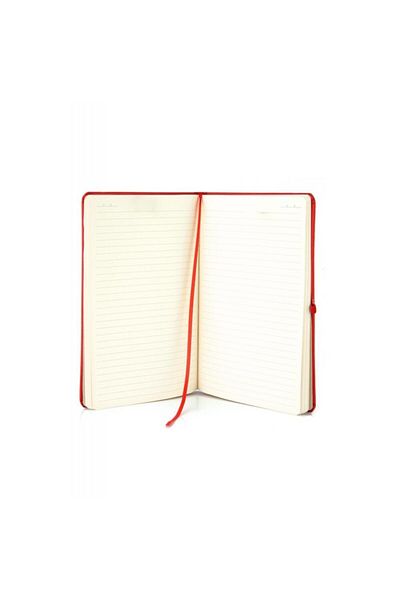 SEDEF SİLVER 13 X 21 Thermo Leather Lined Undated Agenda Rubber Notebook