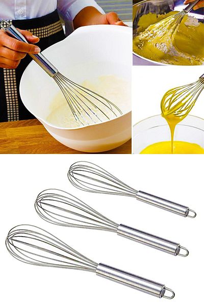 Jet's Home Stainless 3' Whisk Set 35 25 21 Cm Whisk