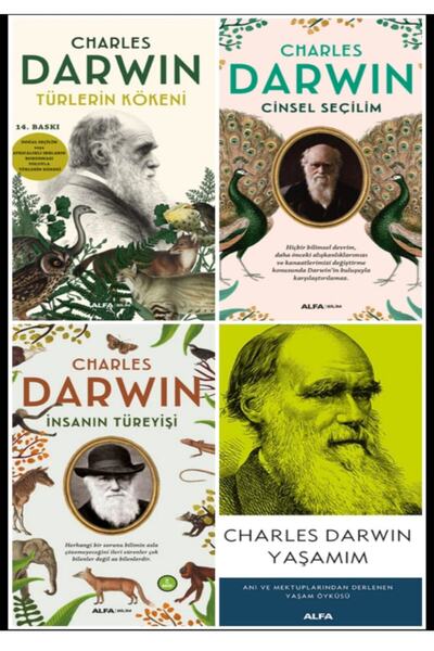 Alfa Yayınları Charles Darwin 4 Kitap Set
