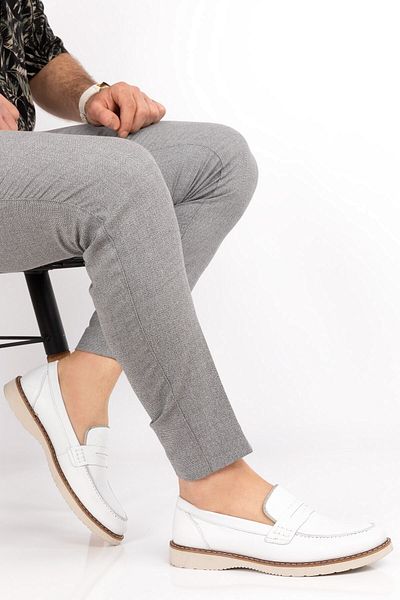 depderi Men's Genuine Leather Casual Slip-on Ballerinas & Shoes