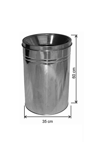 KG-GOLDPAPER 1206-k 57 Lt 6 No Kapalı Tip Paslanmaz Çöp Kovası